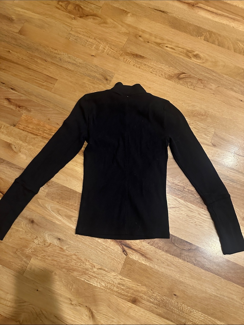 Intimately by Free People Women's Black Ribbed Mock Neck Long Sleeve Top XS - Picture 7 of 7